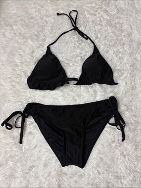 Century Star Black 2 Piece Bikini Swim Set New Size M